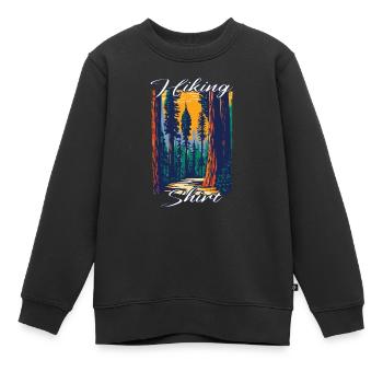 Machen Sie Eine Wanderung Natur Wandern - Kinder Premium Organic Sweatshirt - Schwarz - Vorne - AI Model Kid Female (0cm)