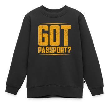 Les douanes de la protection des frontières ont un passeport ? - Sweat Premium enfant bio - noir - Devant - AI Model Kid Female (0cm)