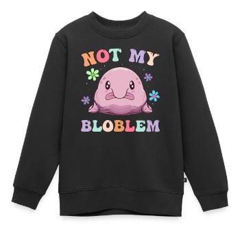 Groovy Blobfisch - Kinder Premium Organic Sweatshirt - Schwarz - Vorne - AI Model Kid Female (0cm)