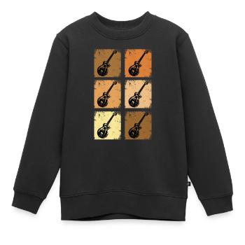 Gitarren Zubehör E-Gitarren-Saiten E Gitarren - Kinder Premium Organic Sweatshirt - Schwarz - Vorne - AI Model Kid Female (0cm)
