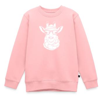Giraffe - Kinder Premium Organic Sweatshirt - Rosa - Vorne - AI Model Kid Female (0cm)