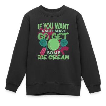 Wenn Sie Einen Weichen Aufschlag Wünschen - Kinder Premium Organic Sweatshirt - Schwarz - Vorne - AI Model Kid Female (0cm)