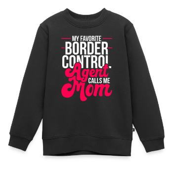 Gardes-frontières Gardes-frontières Douanes - Sweat Premium enfant bio - noir - Devant - AI Model Kid Female (0cm)