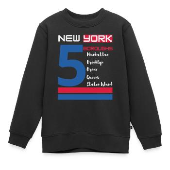 New York City Fünf Bezirke lieben die New Yorker Bronx - Kinder Premium Organic Sweatshirt - Schwarz - Vorne - AI Model Kid Female (0cm)