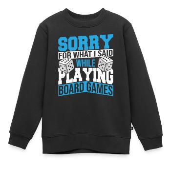Jeux de société jeu de société cadeau - Sweat Premium enfant bio - noir - Devant - AI Model Kid Female (0cm)