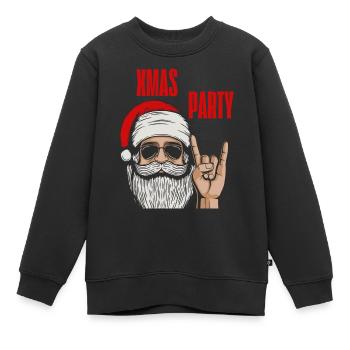 Coole Weihnachtsfeier | XMAS - Kinder Premium Organic Sweatshirt - Schwarz - Vorne - AI Model Kid Female (0cm)