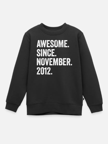 11. Geburtstag 11 Jahre Awesome November 2012 - Premium børne sweatshirt økologisk - sort