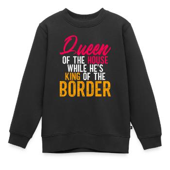 Gardes-frontières Gardes-frontières Douanes - Sweat Premium enfant bio - noir - Devant - AI Model Kid Female (0cm)