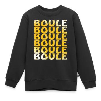 BOULE - Kinder Premium Organic Sweatshirt - Schwarz - Vorne - AI Model Kid Female (0cm)