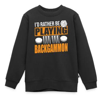 Backgammon - Kinder Premium Organic Sweatshirt - Schwarz - Vorne - AI Model Kid Female (0cm)