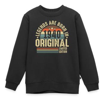 1940 - Ein legendäres Erbe - Kinder Premium Organic Sweatshirt - Schwarz - Vorne - AI Model Kid Female (0cm)
