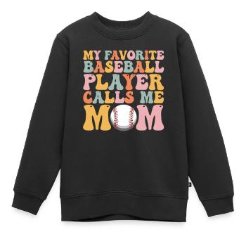 Groovy Mommy - Kinder Premium Organic Sweatshirt - Schwarz - Vorne - AI Model Kid Female (0cm)
