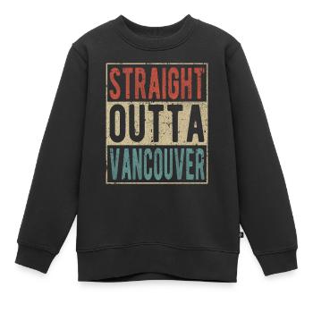 Tout droit sorti de Vancouver - Sweat Premium enfant bio - noir - Devant - AI Model Kid Female (0cm)