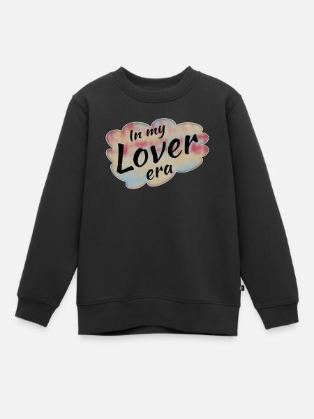 WOLKE HERZ IN MY LOVER ERA - Kinder Premium Organic Sweatshirt - Schwarz