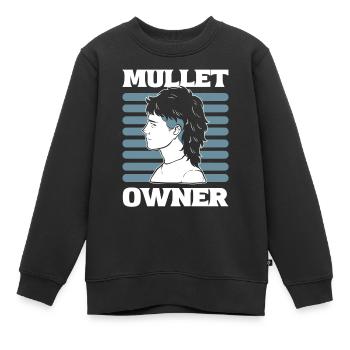 Mullet Propriétaire Coiffure Mullet Pride - Sweat Premium enfant bio - noir - Devant - AI Model Kid Female (0cm)