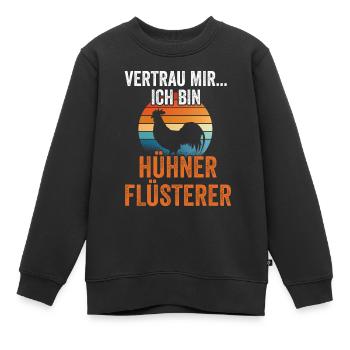 Huhn Hühnerstall Bauernhof Bauer Landwirt Hühner - Kinder Premium Organic Sweatshirt - Schwarz - Vorne - AI Model Kid Female (0cm)