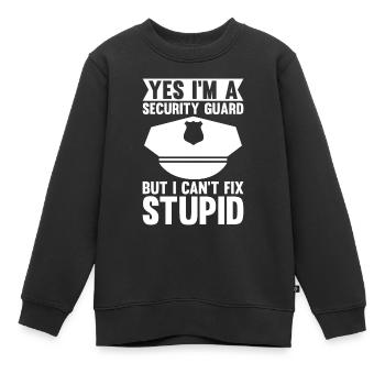 Security Kleidung Security Zubehör - Kinder Premium Organic Sweatshirt - Schwarz - Vorne - AI Model Kid Female (0cm)
