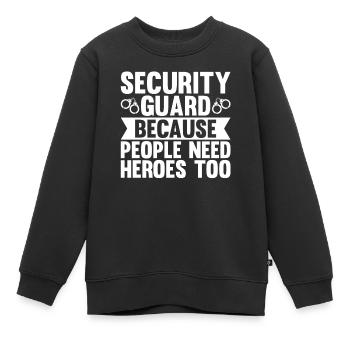 Security Kleidung Security Zubehör - Kinder Premium Organic Sweatshirt - Schwarz - Vorne - AI Model Kid Female (0cm)