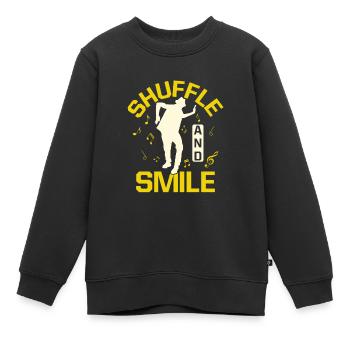 Shuffle And Smile Tap Dancer Tap Dance - Kinder Premium Organic Sweatshirt - Schwarz - Vorne - AI Model Kid Female (0cm)