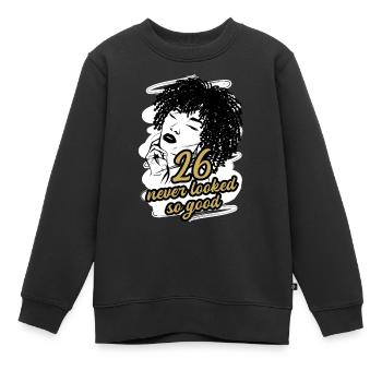 26 und Glamour Pur Stilvoll Feiern - Kinder Premium Organic Sweatshirt - Schwarz - Vorne - AI Model Kid Female (0cm)
