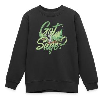 Fumigation d’appartement par la fumée Vous avez de la sauge ? - Sweat Premium enfant bio - noir - Devant - AI Model Kid Female (0cm)