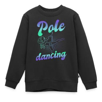 Pole Dance Dancer, Pole Dance, Pole Dancing - Kids Premium Organic Sweatshirt - black - Front - AI Model Kid Female (0cm)
