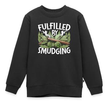 Fumigation d’appartement accomplie par la purification - Sweat Premium enfant bio - noir - Devant - AI Model Kid Female (0cm)
