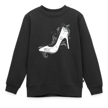 Mode Talons Hauts À La Mode - Sweat Premium enfant bio - noir - Devant - AI Model Kid Female (0cm)