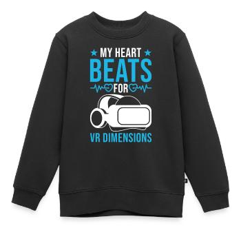 VR-Spiele Virtual Reality VR-Spieler - Kinder Premium Organic Sweatshirt - Schwarz - Vorne - AI Model Kid Female (0cm)