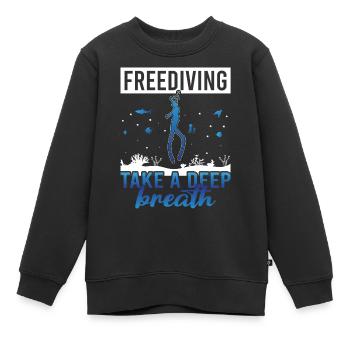Plongée, Apnée Plongée, Apnée No Limit Apnée Apnée - Sweat Premium enfant bio - noir - Devant - AI Model Kid Female (0cm)