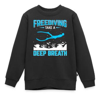 Plongée, Apnée Plongée, Apnée No Limit Apnée Apnée - Sweat Premium enfant bio - noir - Devant - AI Model Kid Female (0cm)