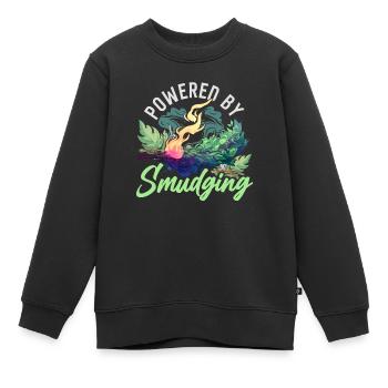 Propulsé par Smudging Smudging Appartement Fumigation - Sweat Premium enfant bio - noir - Devant - AI Model Kid Female (0cm)