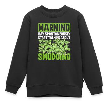 Fumigation d’appartement par la fumée - Sweat Premium enfant bio - noir - Devant - AI Model Kid Female (0cm)