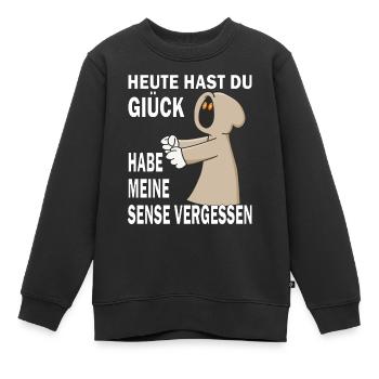SENSENMANN SENSE VERGESSEN - Kinder Premium Organic Sweatshirt - Schwarz - Vorne - AI Model Kid Female (0cm)