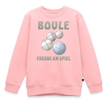BOULE FREUDE AM SPIEL - Kinder Premium Organic Sweatshirt - Rosa - Vorne - AI Model Kid Female (0cm)