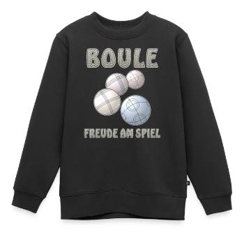BOULE FREUDE AM SPIEL - Kinder Premium Organic Sweatshirt - Schwarz - Vorne - AI Model Kid Female (0cm)