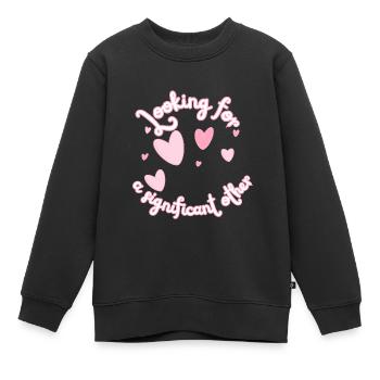 Auf der Suche nach einem Lebensgefährten - Kinder Premium Organic Sweatshirt - Schwarz - Vorne - AI Model Kid Female (0cm)