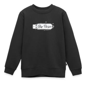 Flip Thrice USB Stick Retrospeichermodul - Kinder Premium Organic Sweatshirt - Schwarz - Vorne - AI Model Kid Female (0cm)
