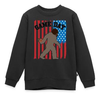 Bigfoot Patriot USA Flagge Hingucker - Kinder Premium Organic Sweatshirt - Schwarz - Vorne - AI Model Kid Female (0cm)