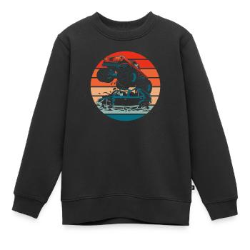 Monster Truck - Sweat Premium enfant bio - noir - Devant - AI Model Kid Female (0cm)