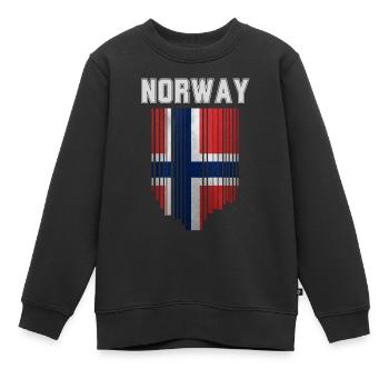Drapeau norvégien, fierté norvégienne - Sweat Premium enfant bio - noir - Devant - AI Model Kid Female (0cm)