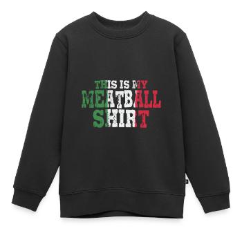 C’est ma chemise de boulettes de viande - Sweat Premium enfant bio - noir - Devant - AI Model Kid Female (0cm)