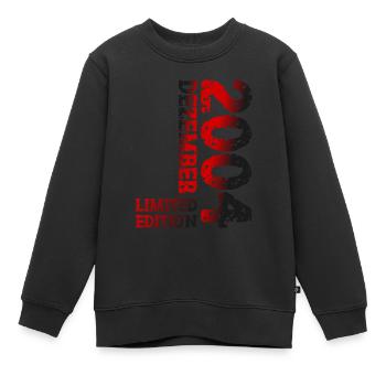 2004 Dezember Limited Edition 19. Geburtstag Deko - Kinder Premium Organic Sweatshirt - Schwarz - Vorne - AI Model Kid Female (0cm)