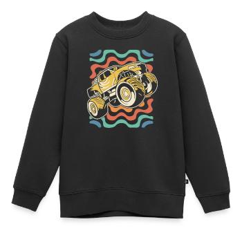 Monster Truck - Sweat Premium enfant bio - noir - Devant - AI Model Kid Female (0cm)