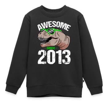 Force élémentaire du T-Rex depuis 2013 Anniversaire - Sweat Premium enfant bio - noir - Devant - AI Model Kid Female (0cm)