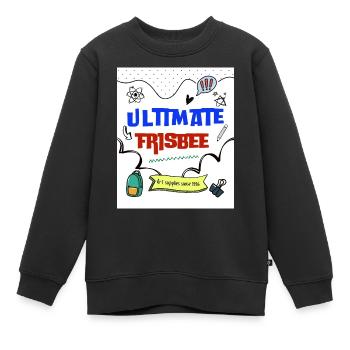 Ulti 55 Weiß - Kinder Premium Organic Sweatshirt - Schwarz - Vorne - AI Model Kid Female (0cm)
