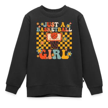 Groovy Spielerin - Kinder Premium Organic Sweatshirt - Schwarz - Vorne - AI Model Kid Female (0cm)