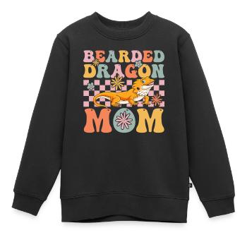 Groovy Eidechsenliebhaber - Kinder Premium Organic Sweatshirt - Schwarz - Vorne - AI Model Kid Female (0cm)