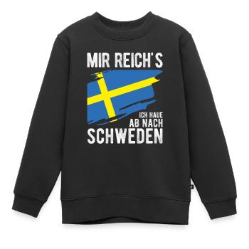 Auswandern Schweden Rente Urlaub Skandinavien Natu - Kinder Premium Organic Sweatshirt - Schwarz - Vorne - AI Model Kid Female (0cm)