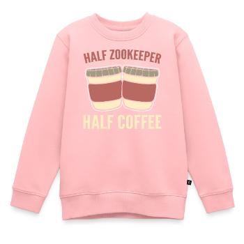 Zookeeper liebt Kaffee Tierpfleger - Kinder Premium Organic Sweatshirt - Rosa - Vorne - AI Model Kid Female (0cm)